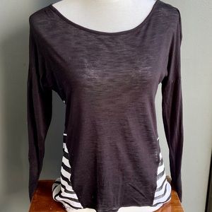 Adeline Black and White Long sleeve Top